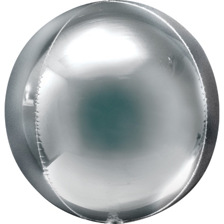 Obrázek Foliový balonek jumbo koule Orbz XL stříbrný 53 cm