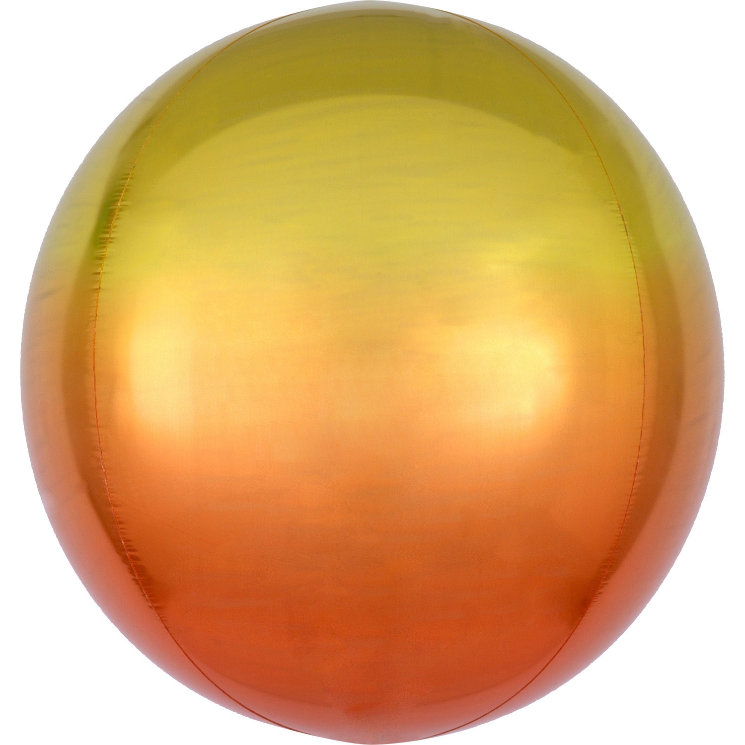 Levně Foliový balonek koule Ombre Orbz žlutá a oranžová 40 cm