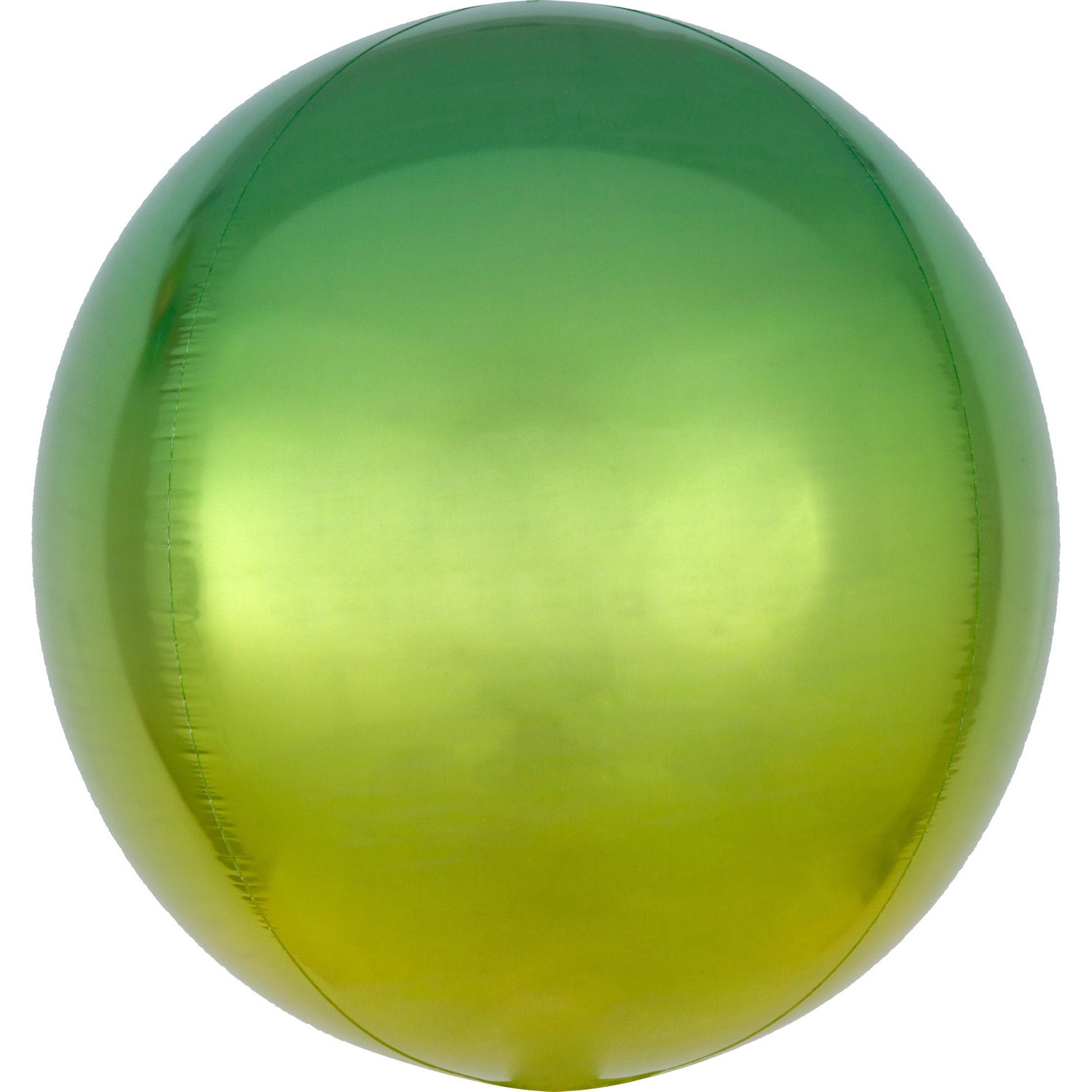 Levně Foliový balonek koule Ombre Orbz žlutá a zelená 40 cm