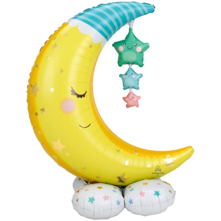 Obrázek AirLoonz - stojící obří balónek Spící měsíc 130 cm