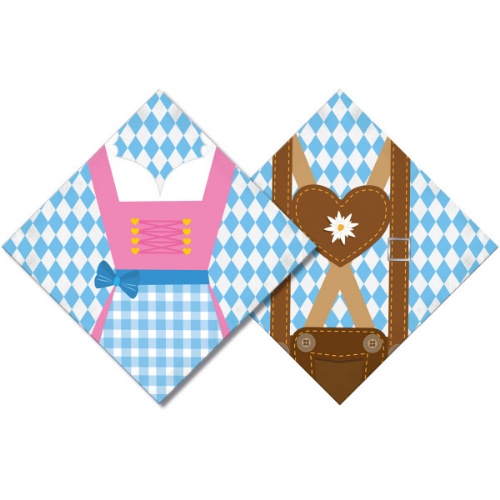 Levně Papírové party ubrousky Oktoberfest 20 ks