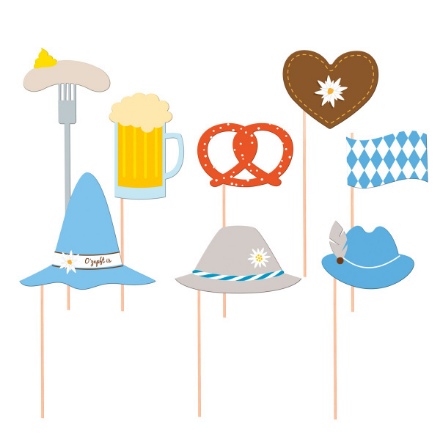 Obrázok z Rekvizity do fotokoutku Oktoberfest 10 ks