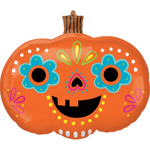Levně Foliový balonek halloween - Day of the dead - Dýně 60 x 58 cm