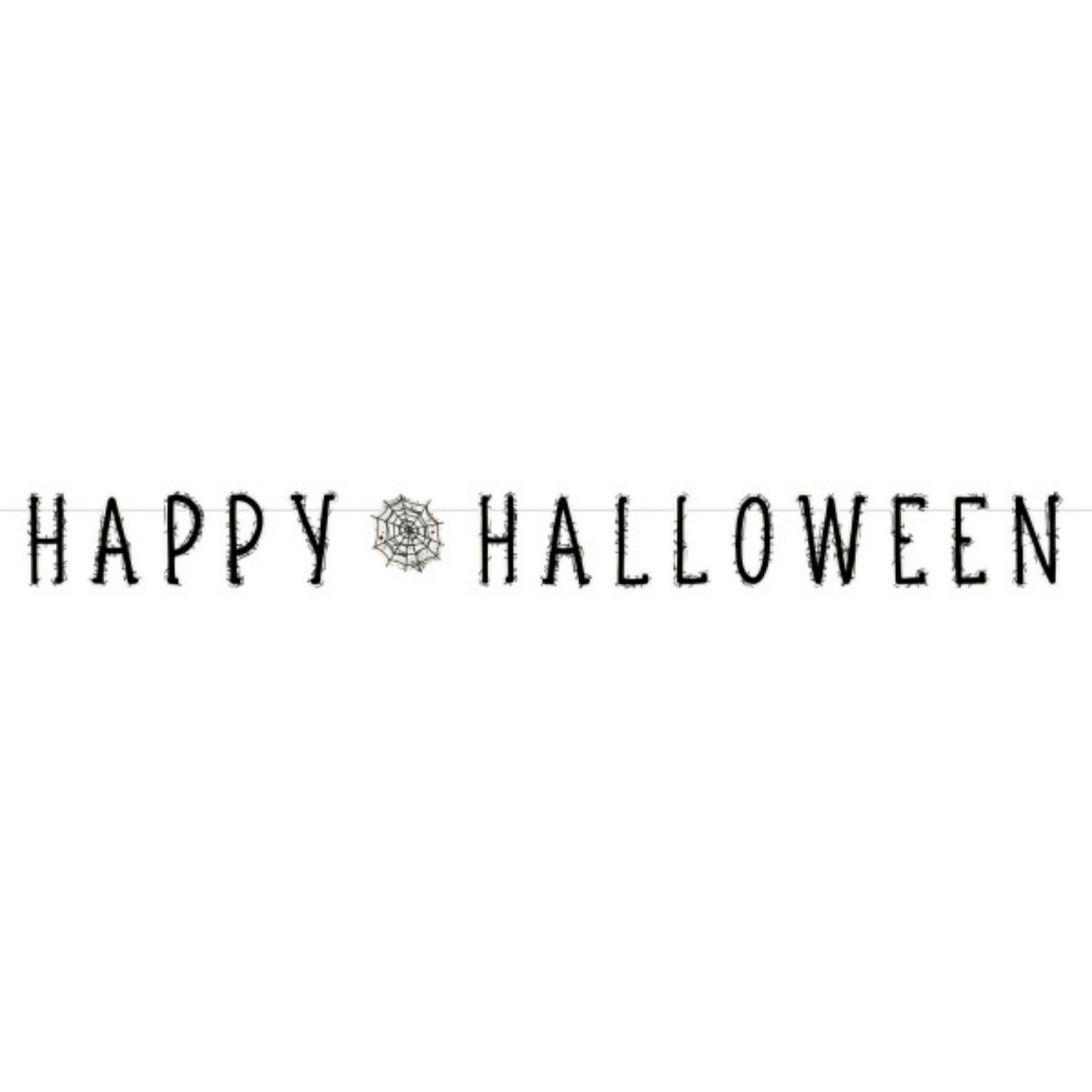 Levně Party papírový nápis Happy Halloween - pavučiny 180 x 15 cm