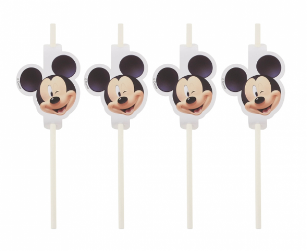 Obrázok z Party slamky Mickey Mouse - 4 ks