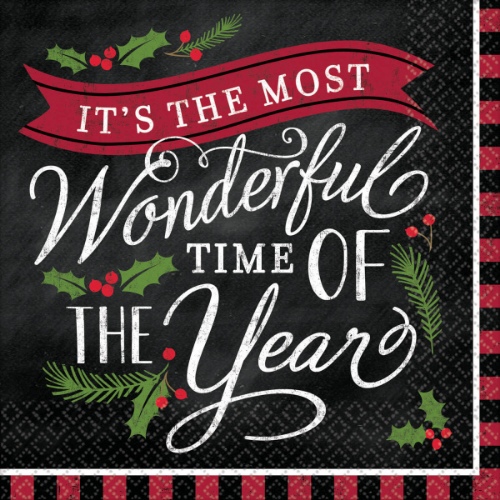 Papírové vánoční ubrousky Wonderful Time 16 ks