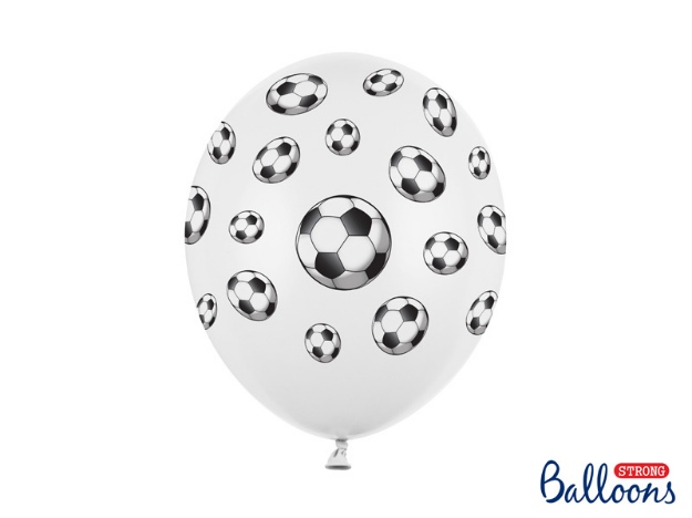 Obrázek z Latexové balonky fotbal 30 cm - 6 ks 