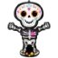 Obrázok z Fóliový balónik halloween - Day of the dead holografický kostlivec 66 x 86 cm