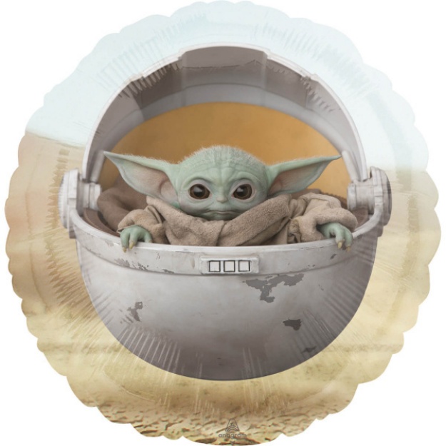 Obrázek z Foliový balonek Star Wars Mandalorian - Baby yoda Grogu 43 cm 