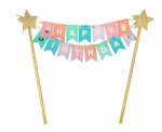 Obrázok z Dekorácia na tortu Happy Birthday - pastel 27 cm