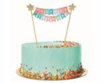 Obrázok z Dekorácia na tortu Happy Birthday - pastel 27 cm