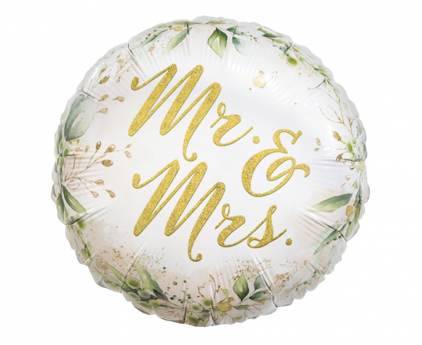 Foliový balonek květiny - Mr a Mrs 45 cm
