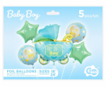 Obrázek z Sada foliových balonků Baby Boy - 5 ks 