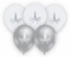 Obrázok z Latexové balóniky strieborná - biela Jednorožec 30 cm - 5 ks