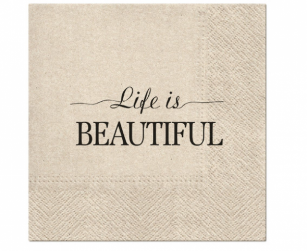 Obrázok z Papierové obrúsky Život je krásny - 20 ks