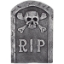 Obrázek Halloweenská dekorace Náhrobek - kostra RIP 31 cm