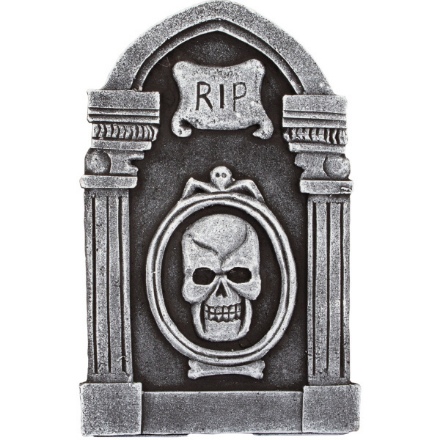Picture of Halloweenská dekorace Náhrobek - lebka RIP 31 cm