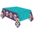 Obrázek Papírový party ubrus halloween - Day of the dead - tyrkys 120 x 180 cm