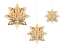 Obrázok z Závesná dekorácia zlatá vločka 15-25 cm - 6 ks