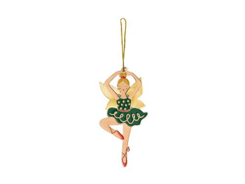 Levně Vánoční kovová ozdoba Ballerina 10 cm