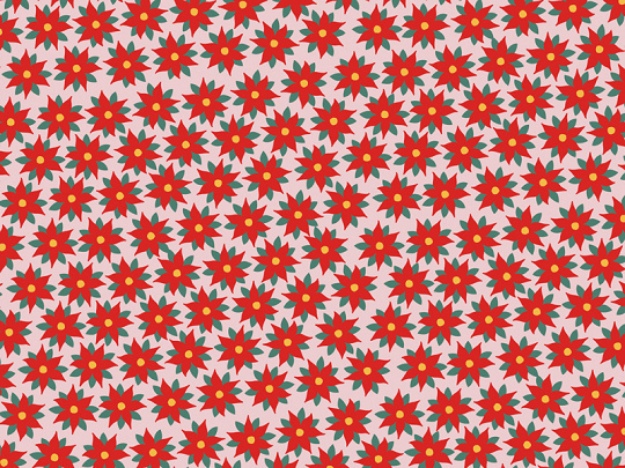 Obrázek z Balící papír s květinovým vzorem červený 70 x 200 cm 
