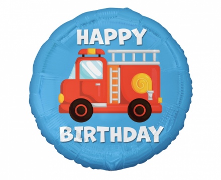 Obrázek Foliový balonek - Hasiči Happy Birthday 45 cm - Godan