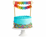 Obrázok z Dekorácia na tortu Happy Birthday - Dúhová - Godan, 19,5 cm