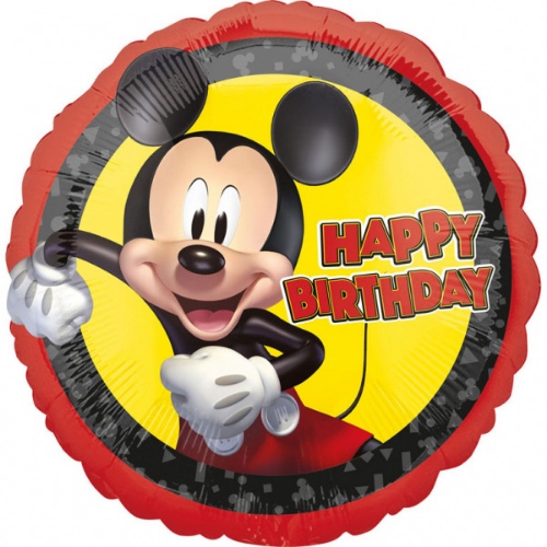 Fóliový balónik Mickey Mouse - Happy Birthday 43 cm