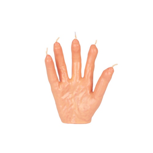 Levně Halloweenská svíčka ve tvaru ruky - krvavý efekt 16 cm
