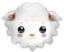 Obrázok z Fóliový balónik hlava - Ovečka 61 cm