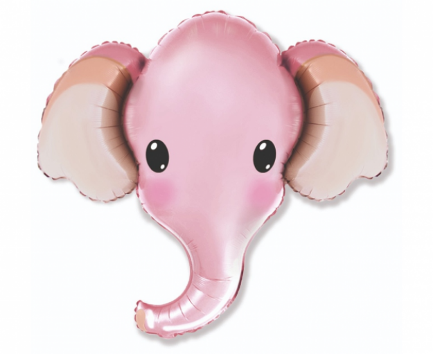 Obrázek z Foliový balonek hlava - Sloník - růžový 61 cm 