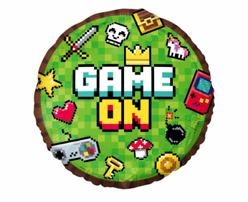 Fóliový balónik guľatý - Game On 45 cm