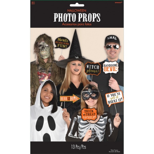 Levně Rekvizity do fotokoutku Halloween - 13 ks