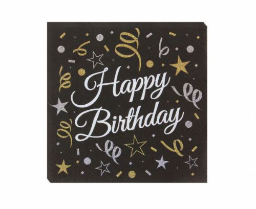 Levně Papírové ubrousky Happy Birthday Luxus party 20 ks