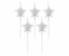 Obrázok z Tortové sviečky Stars - metalické strieborné 6,5 cm - 5 ks