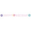 Obrázek Party nápis Pastel Balloons Happy Birthday 150 cm