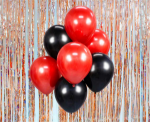 Obrázek z Latexové balonky černo-červené 7 ks 