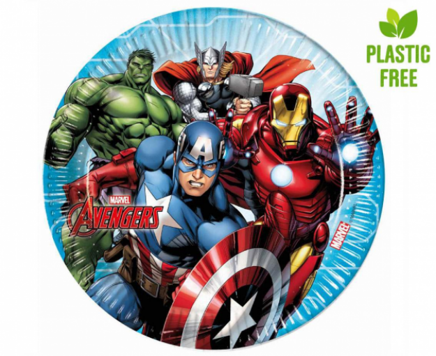 Obrázok z Papierové taniere EKO Mighty Avengers 23 cm - 8 ks