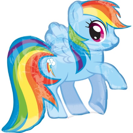 Obrázek Foliový balonek My little Pony - Rainbow Dash 71 x 68 cm