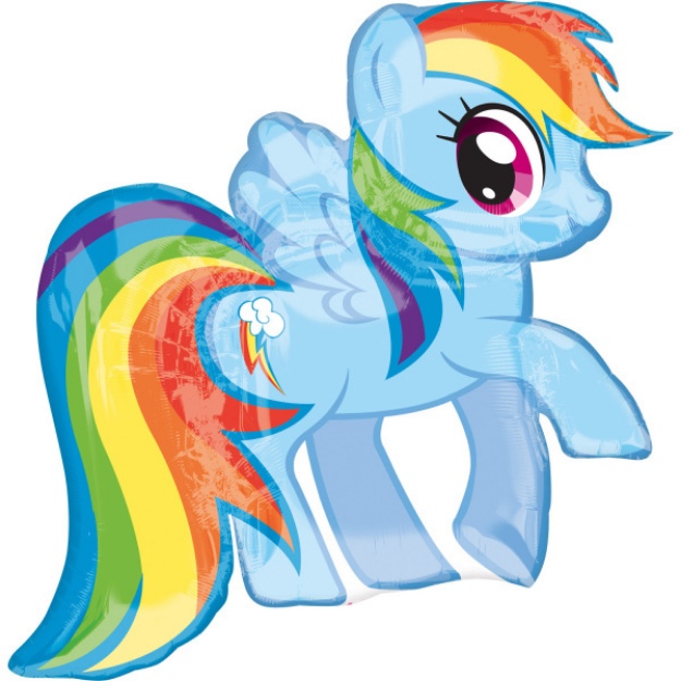 Obrázek z Foliový balonek My little Pony - Rainbow Dash 71 x 68 cm 