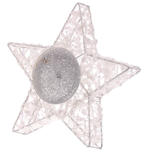 Obrázek z Svícen ve tvaru hvězdy - bílý 3D 