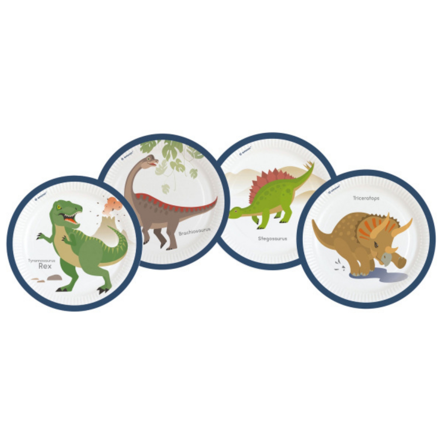 EKO Papírové talíře Happy Dino 23 cm - 8 ks