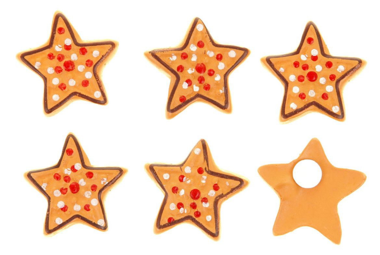 Dekorace k nalepení - Hvězdička 6 ks