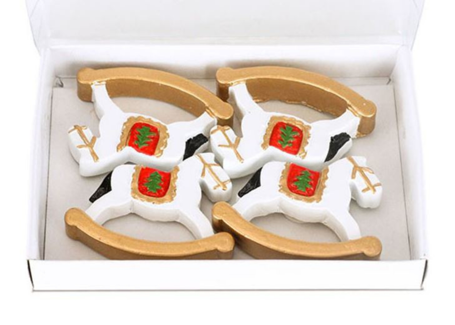 Dekorace k lepení - Houpací koník 4 ks