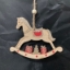 Obrázek Dřevěná ozdoba Houpací koník Vánoční - 11 x 8,5 cm
