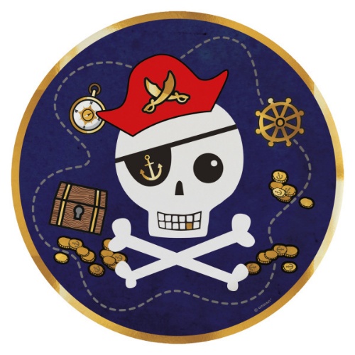 Levně EKO Papírové talíře Pirates 23 cm - 8 ks