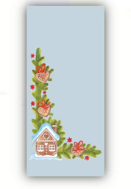 Obrázek z Vánoční sáček Čirý - Perníková chaloupka 20 x 40 cm 