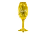 Obrázok z Fóliový balónik pohár sektu - zlatá Cheers 80 cm