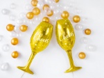 Obrázok z Fóliový balónik pohár sektu - zlatá Cheers 80 cm