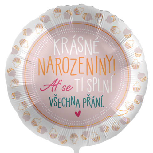 Levně Foliový balonek Krásné narozeniny CZ 43cm